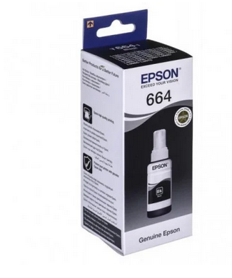 Epson 664 BK (T6641) Noir - Bouteille d'encre Epson d'origine