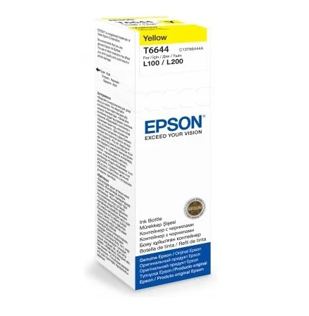 Epson 664 Y (T6644) Jaune - Bouteille d'encre Epson d'origine (C13T66444A)